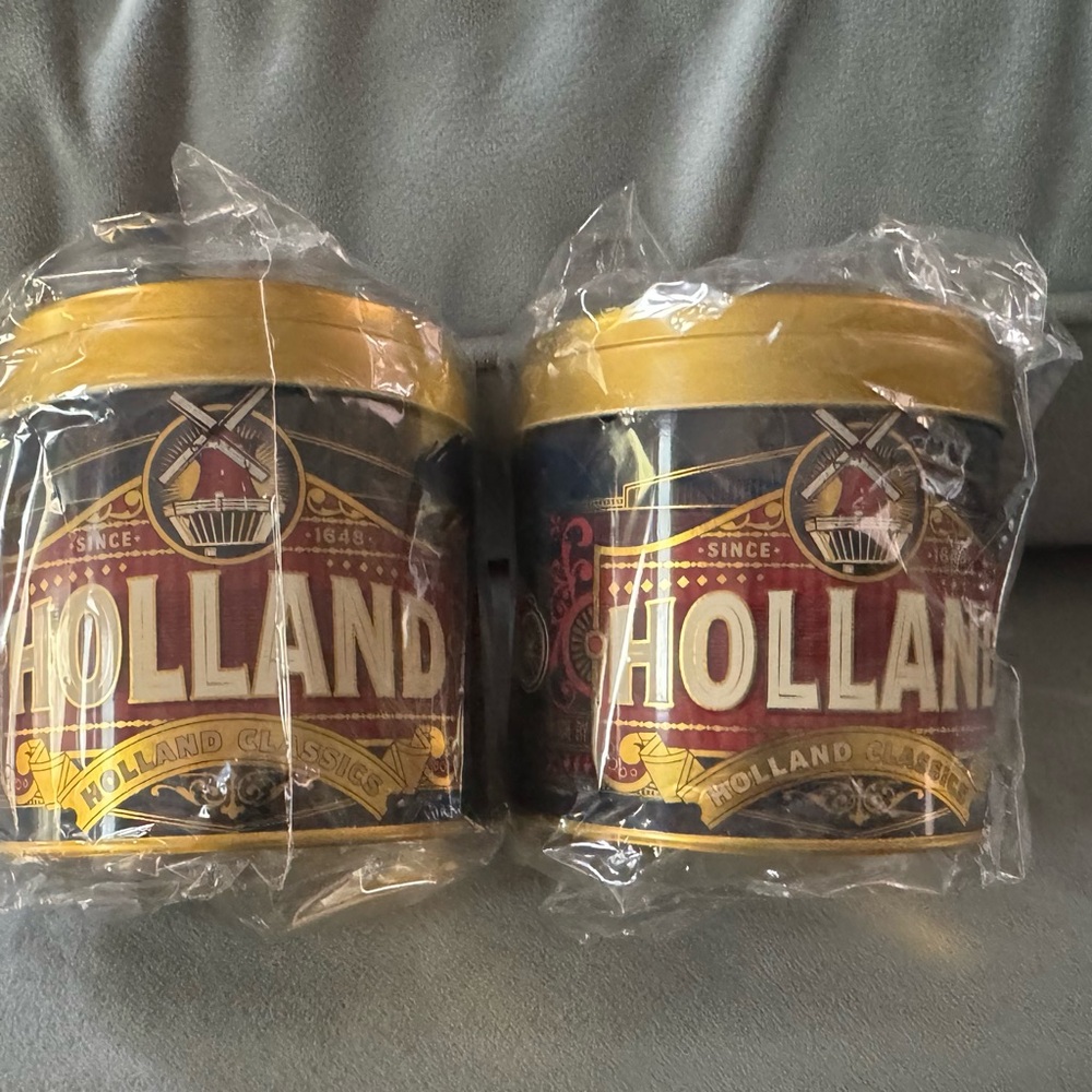 Stroopwafel Decorative Tins (2) Holland Dutch Waffle Company New/Unused
